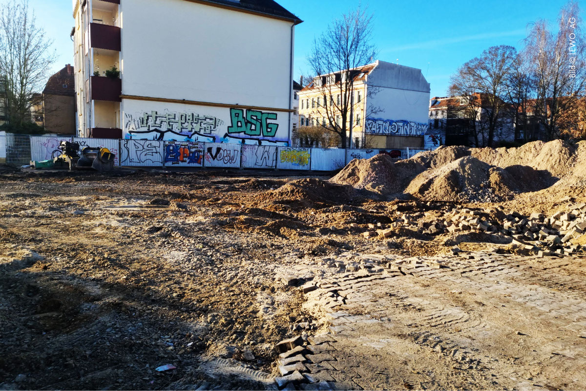 Baufortschritt THE ONE Leipzig – Erdarbeiten und Aushub für 81 Apartments