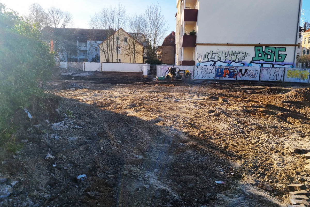 Baufortschritt THE ONE Leipzig – Erdarbeiten und Aushub für 81 Apartments