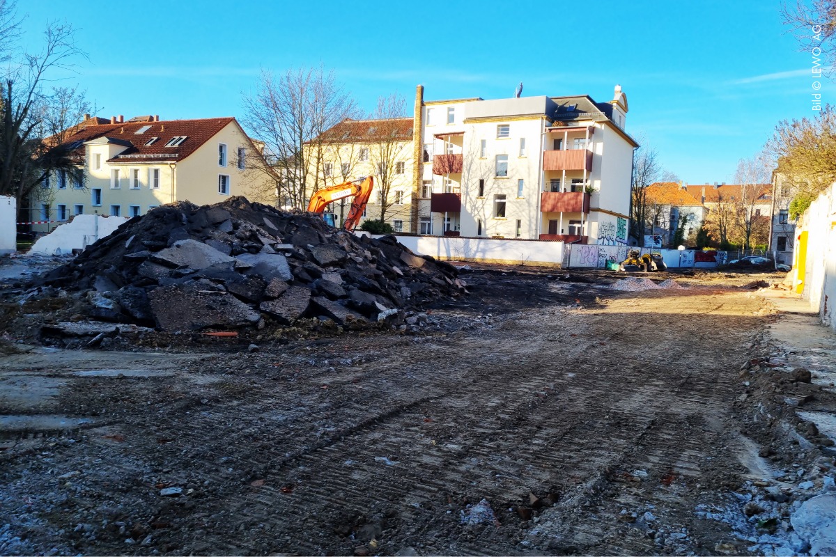 Baufortschritt THE ONE Leipzig – Erdarbeiten und Aushub für 81 Apartments